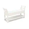 48  White Mahogany Storage Bench