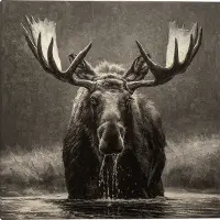 MK3023E Blackwater Bull Canvas Wrap