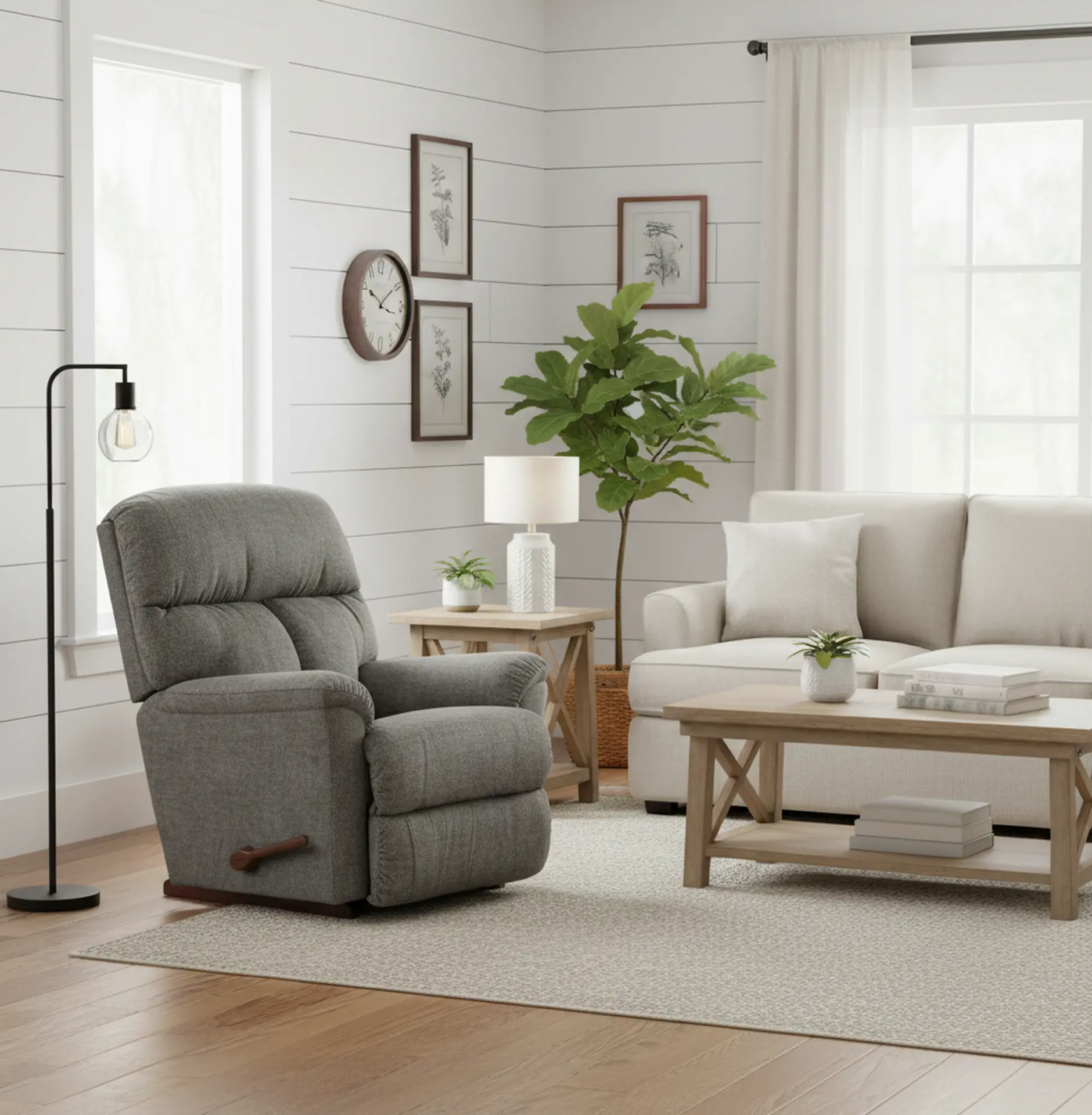 010704/B166257 Reed Stone Gray Manual Rocker Recliner-2