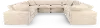 Harpo White 8-Piece Sectional