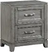 Jordan Driftwood Gray 2-Drawer Nightstand