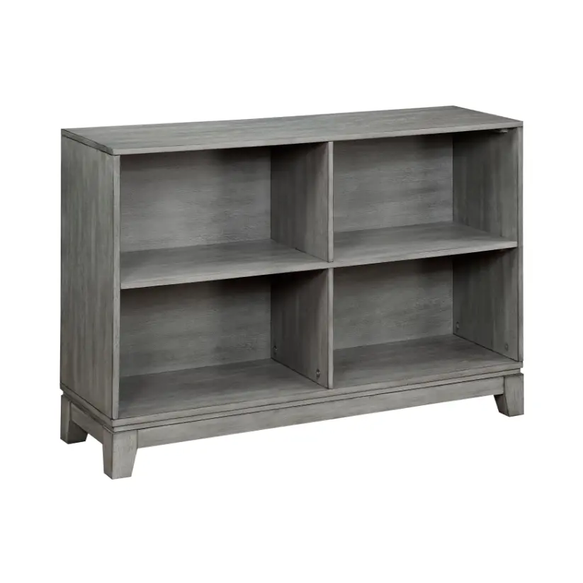 Jordan Driftwood Gray 4-Shelf Bookcase-1