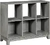 Jordan Driftwood Gray 6-Shelf Bookcase