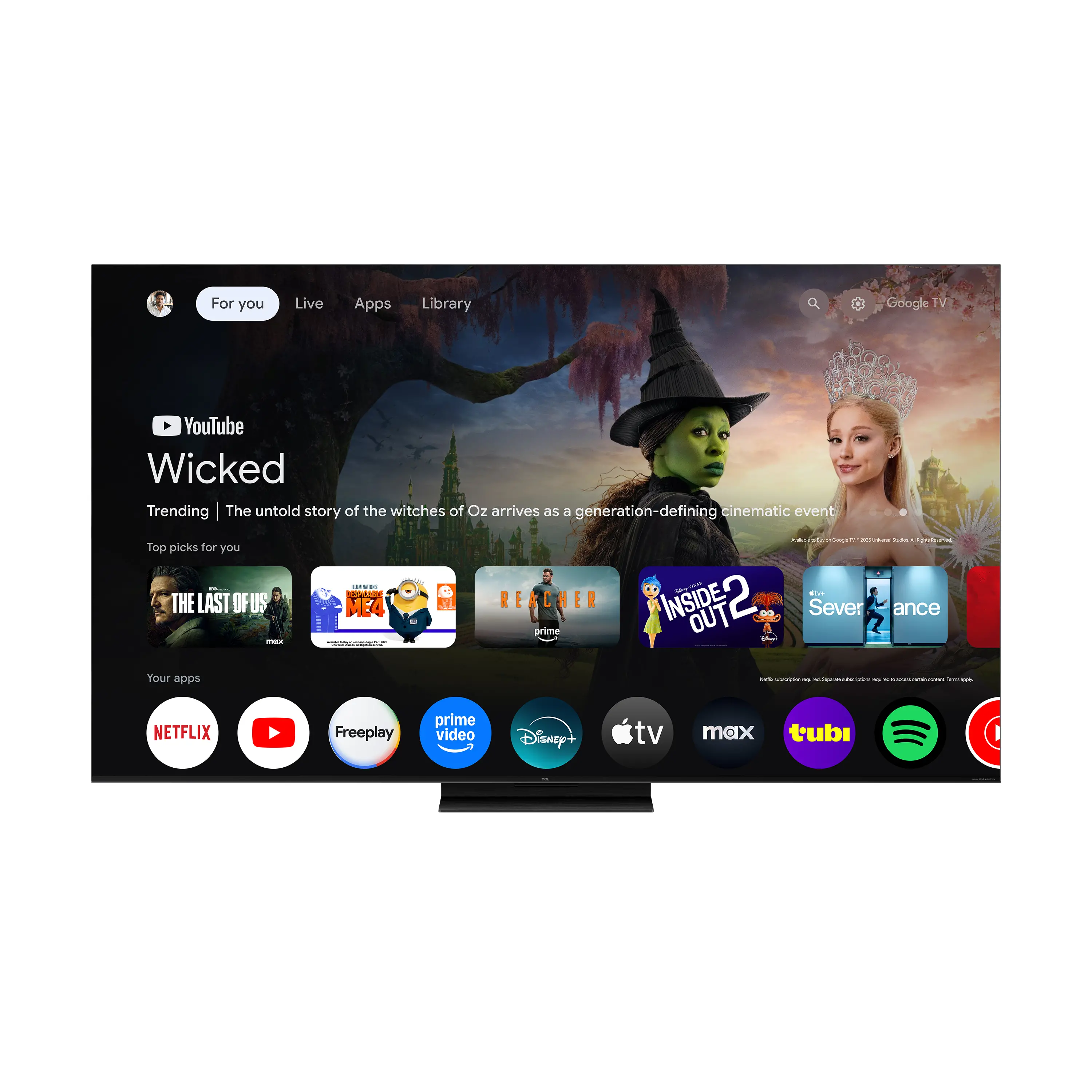 65QM7L TCL 65  Class QM7L Series SQD-Mini LED 4K UHD AI Smart TV-17