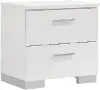 Manhattan Bright White 2-Drawer Nightstand