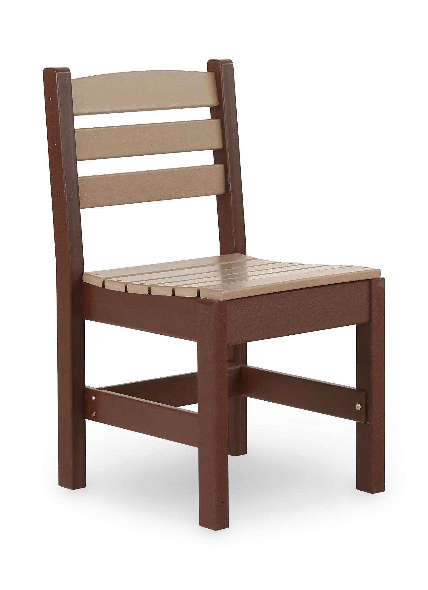 Polybird Brown Patio Dining Side Chair-1