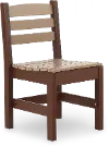 Polybird Brown Patio Dining Side Chair