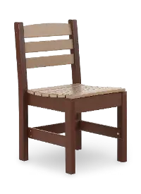 Polybird Brown Patio Dining Side Chair