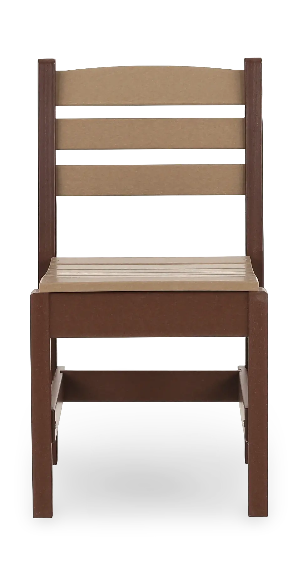 Polybird Brown Patio Dining Side Chair-4