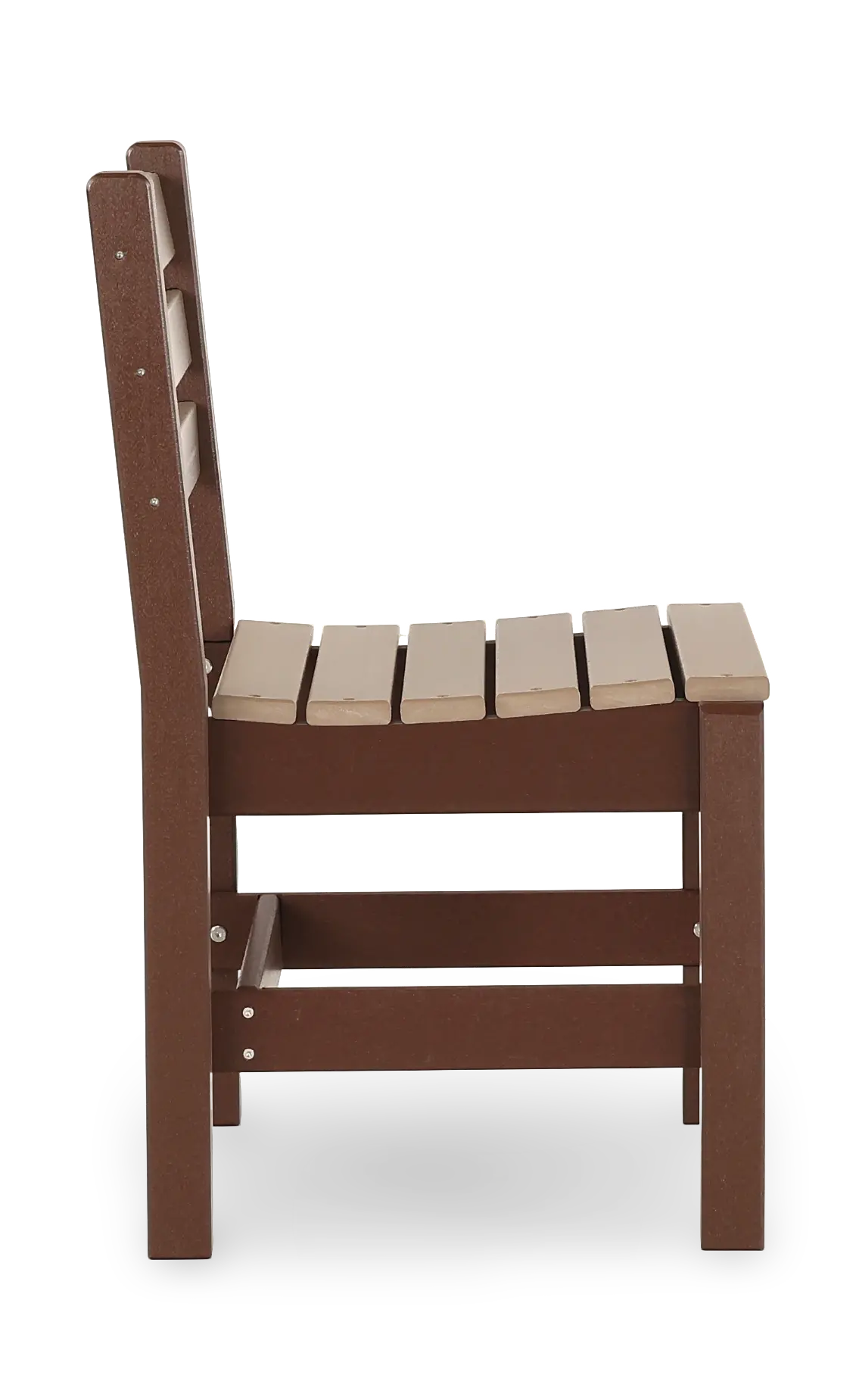 Polybird Brown Patio Dining Side Chair-5