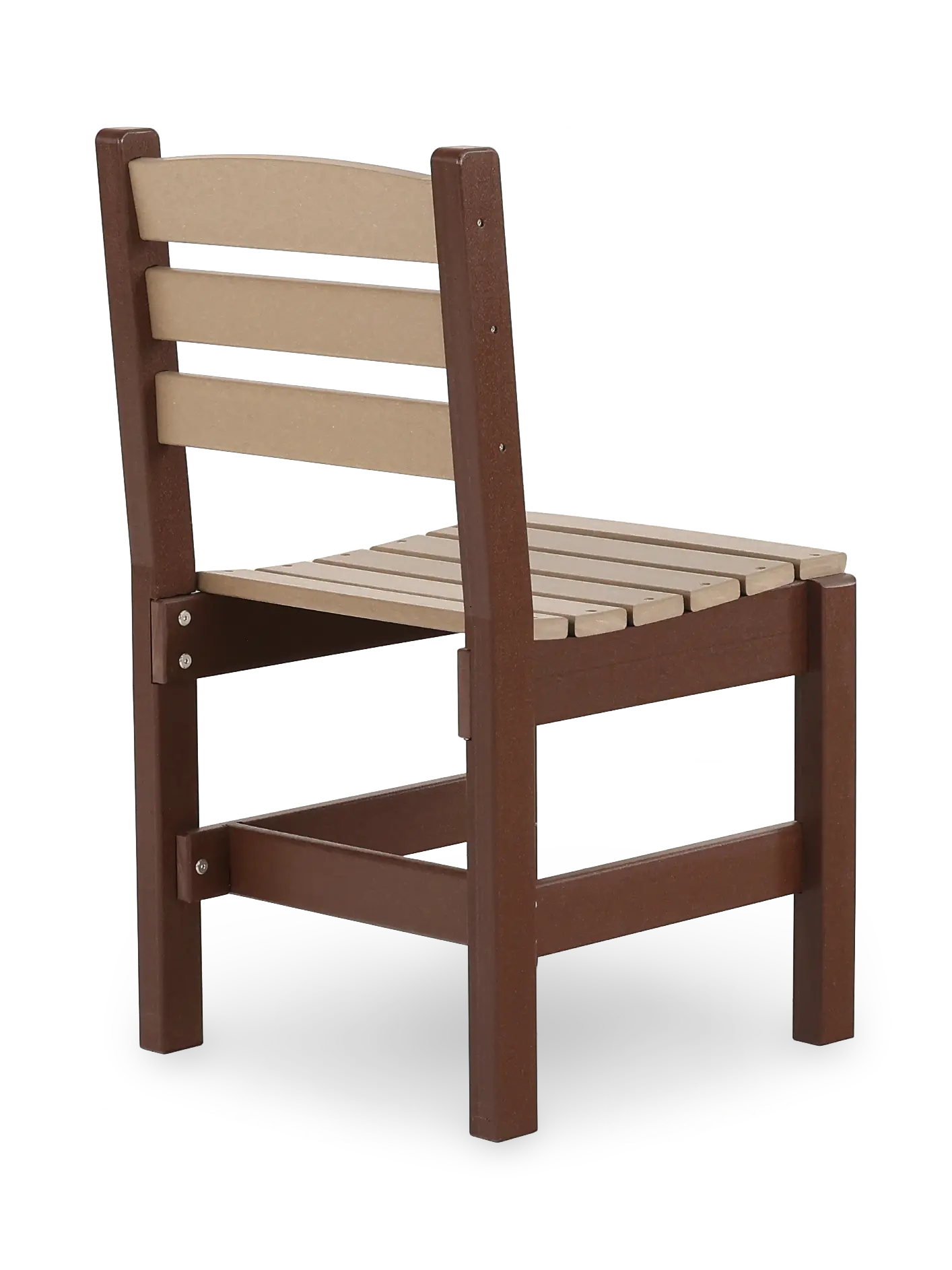 Polybird Brown Patio Dining Side Chair-6