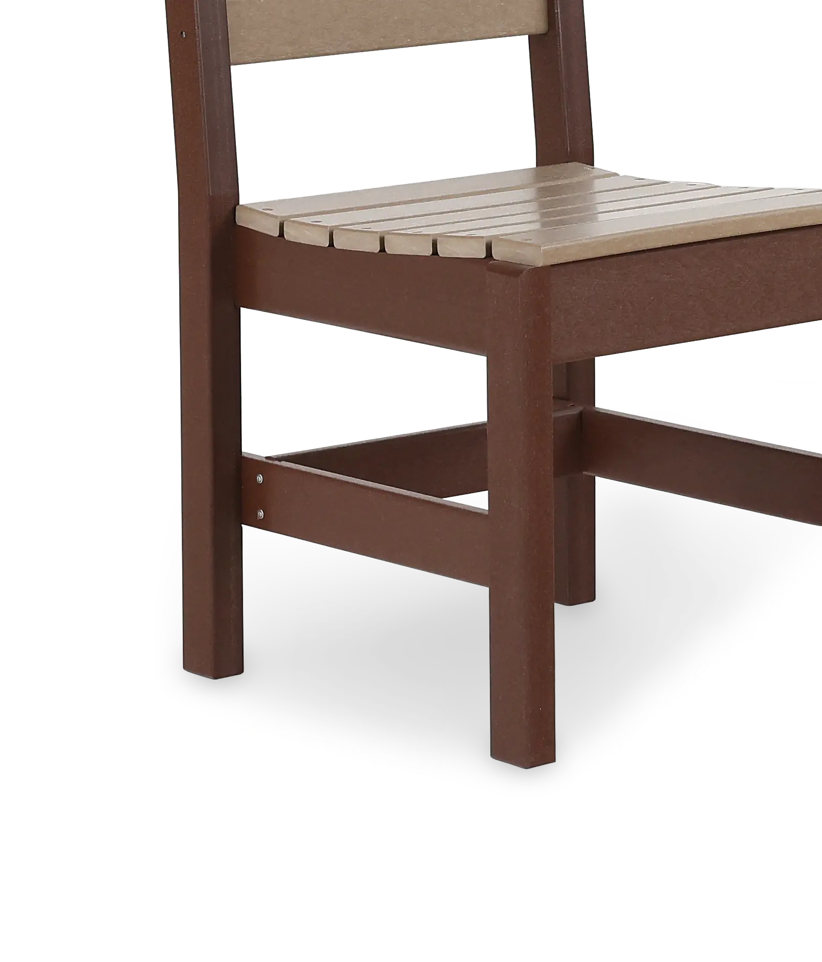 Polybird Brown Patio Dining Side Chair-7