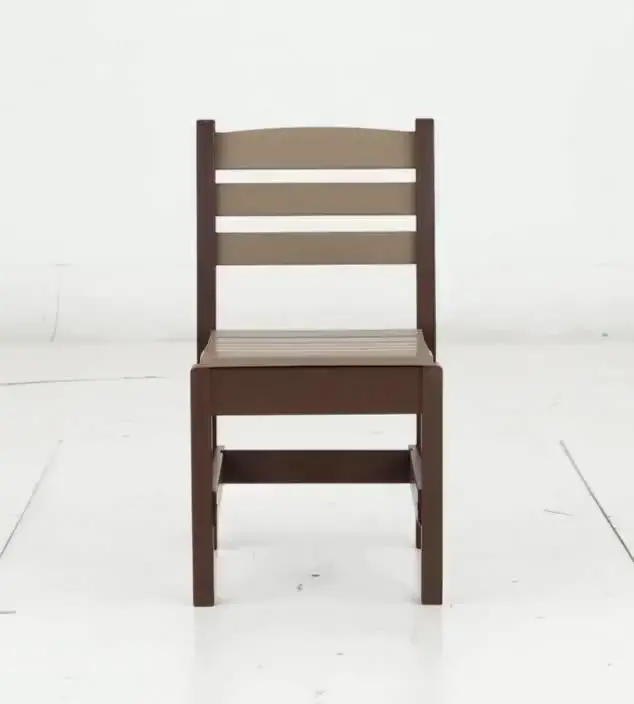 Polybird Brown Patio Dining Side Chair-8
