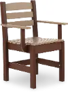 Polybird Brown Patio Captain's Chair