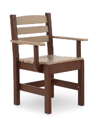 Polybird Brown Patio Captain's Chair