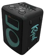 1073413 Klipsch Vegas Party Speaker – Black with Bluetooth, LED Light Show and Ultra Bass