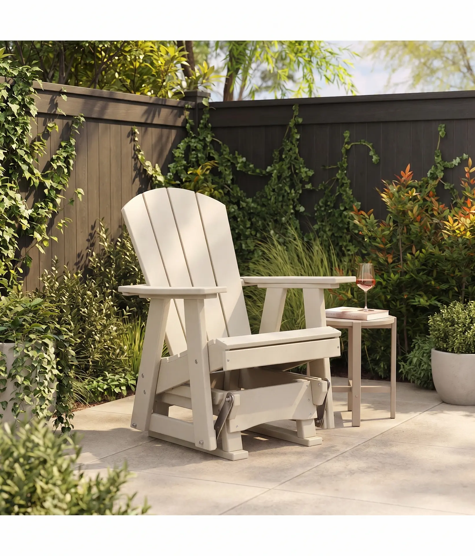 Polybird Beige Patio Glider-2