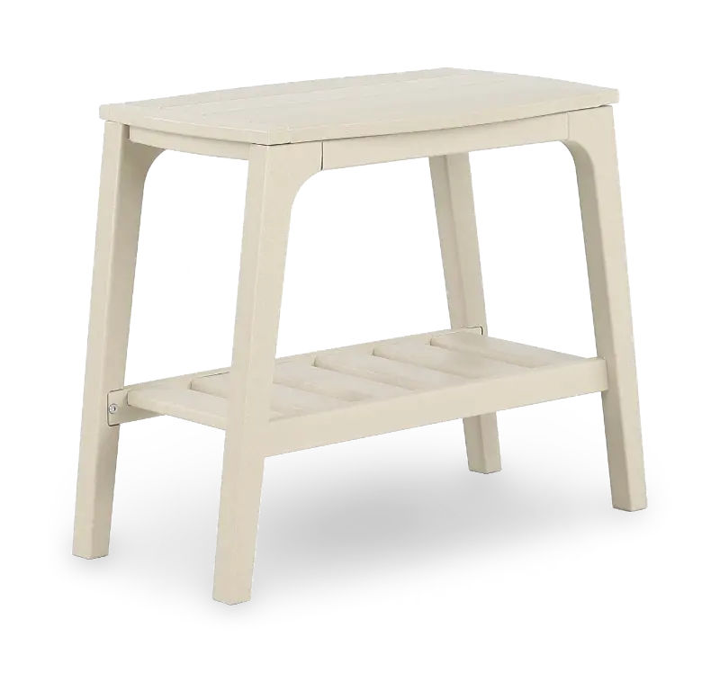 Polybird Beige Patio End Table