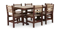 Polybird Brown 7 Piece Patio Dining Set