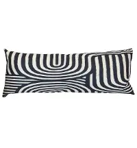 Blue and Tan Rectangle Duck Feather Pillow