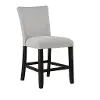 Artemis Gray Chenille 24  Bar Stool