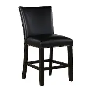 Artemis Black Faux Leather 24  Bar Stool