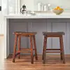 Anderton Brown Saddle Stool, Set of 2