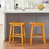 Anderton Oak Saddle Stool, Set of 2