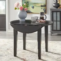 Bosley Black Drop Leaf Dining Table