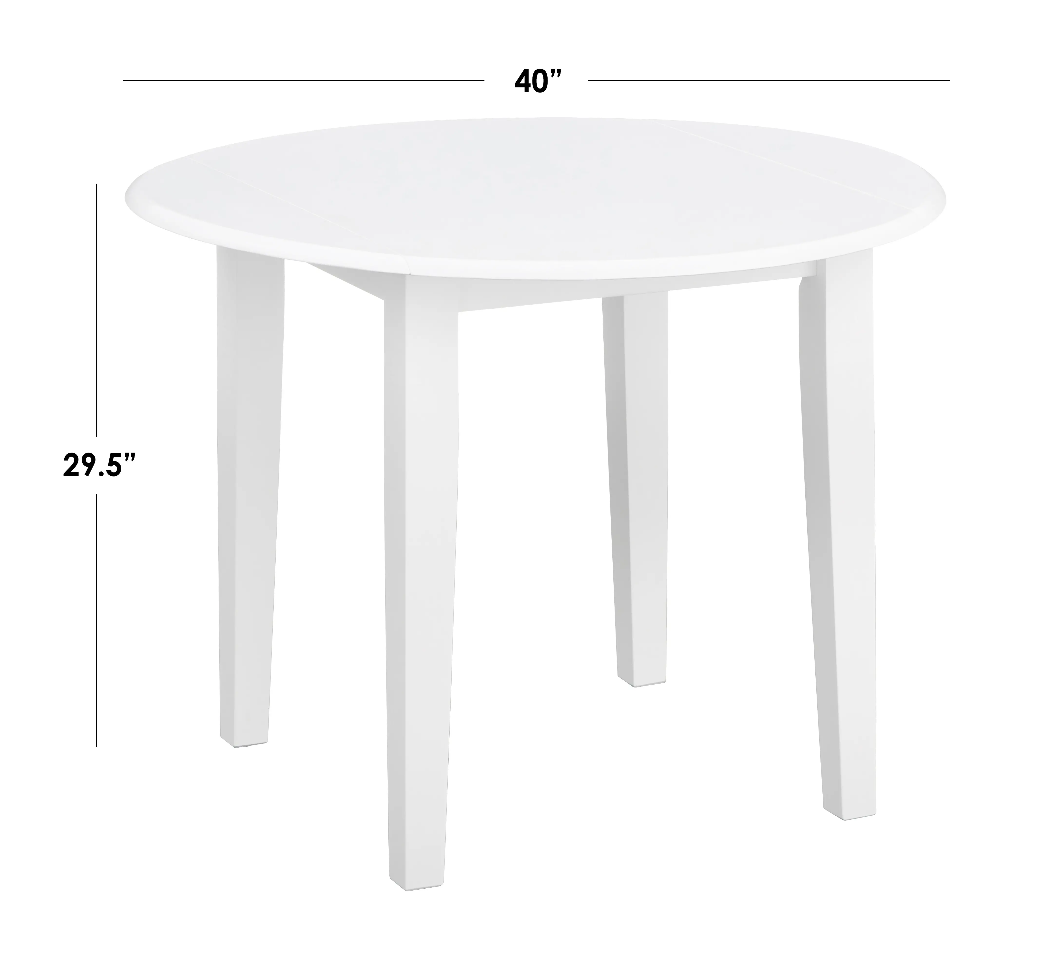 Bosley White Drop Leaf Dining Table-3