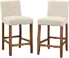Edgar Beige Counter Stool, Set of 2