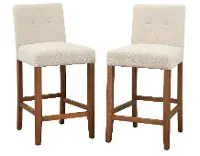 Edgar Beige Counter Stool, Set of 2