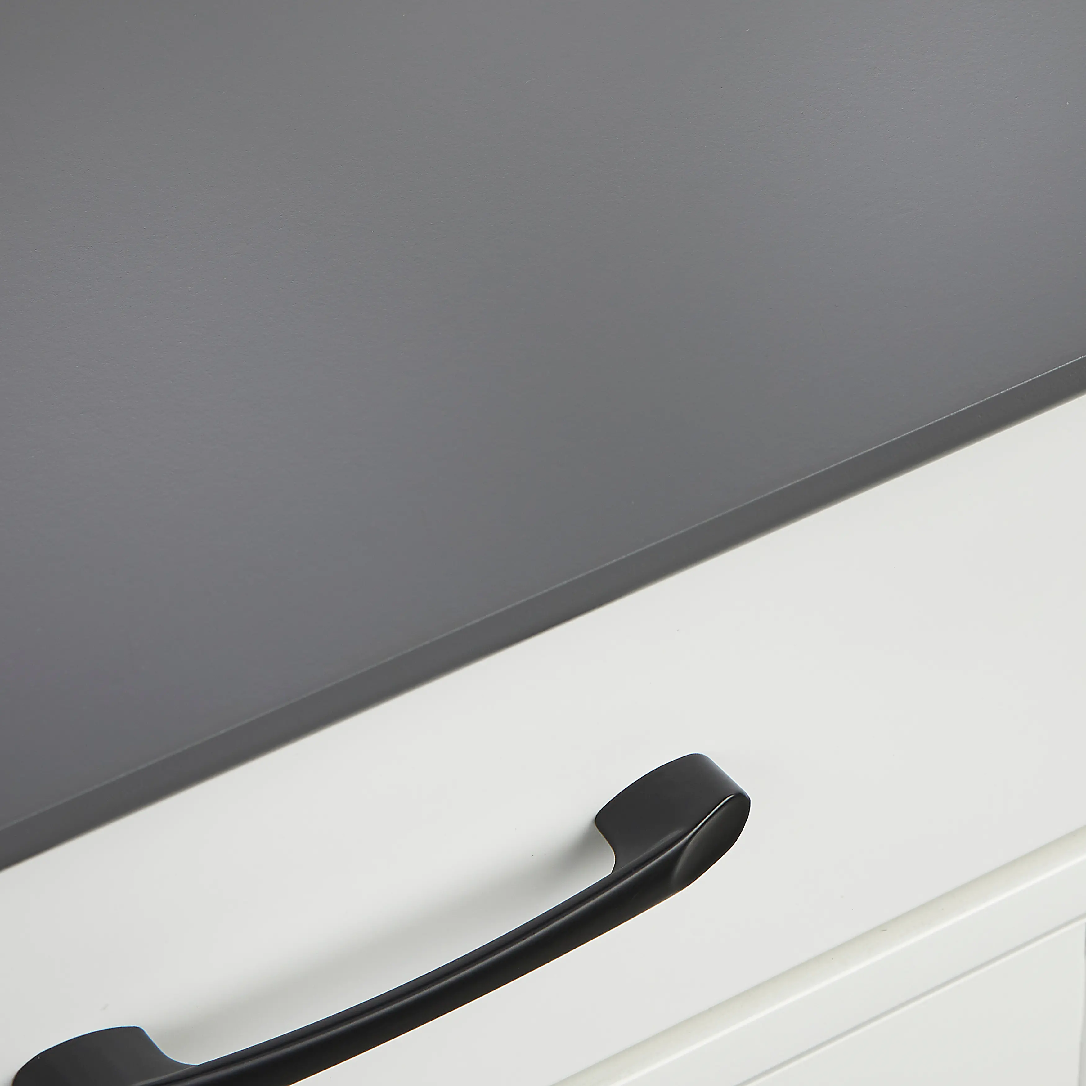Dallin 31.5  White and Charcoal Bathroom Floor Cabinet-5