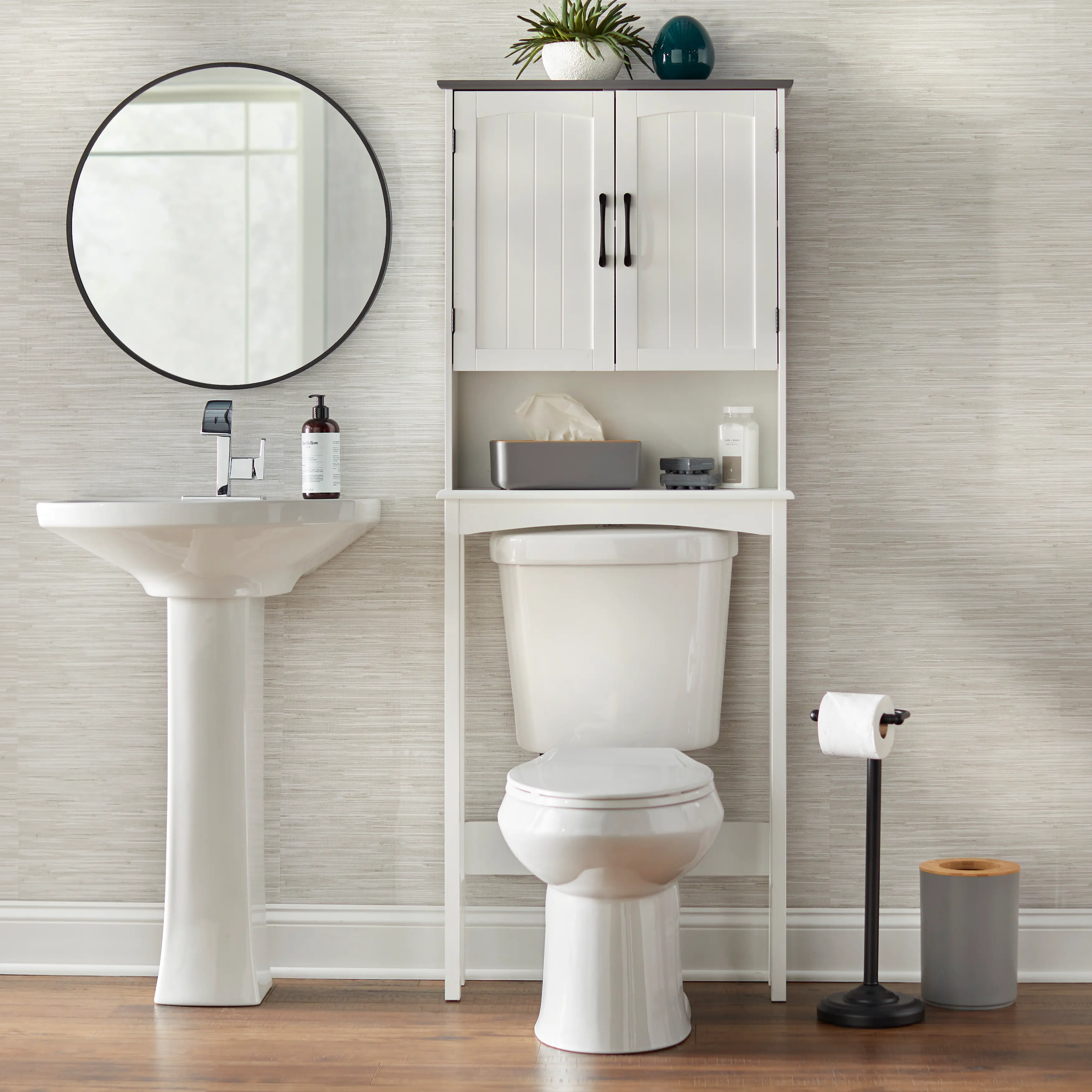 Dallin 65  White and Charcoal Space Saver-1