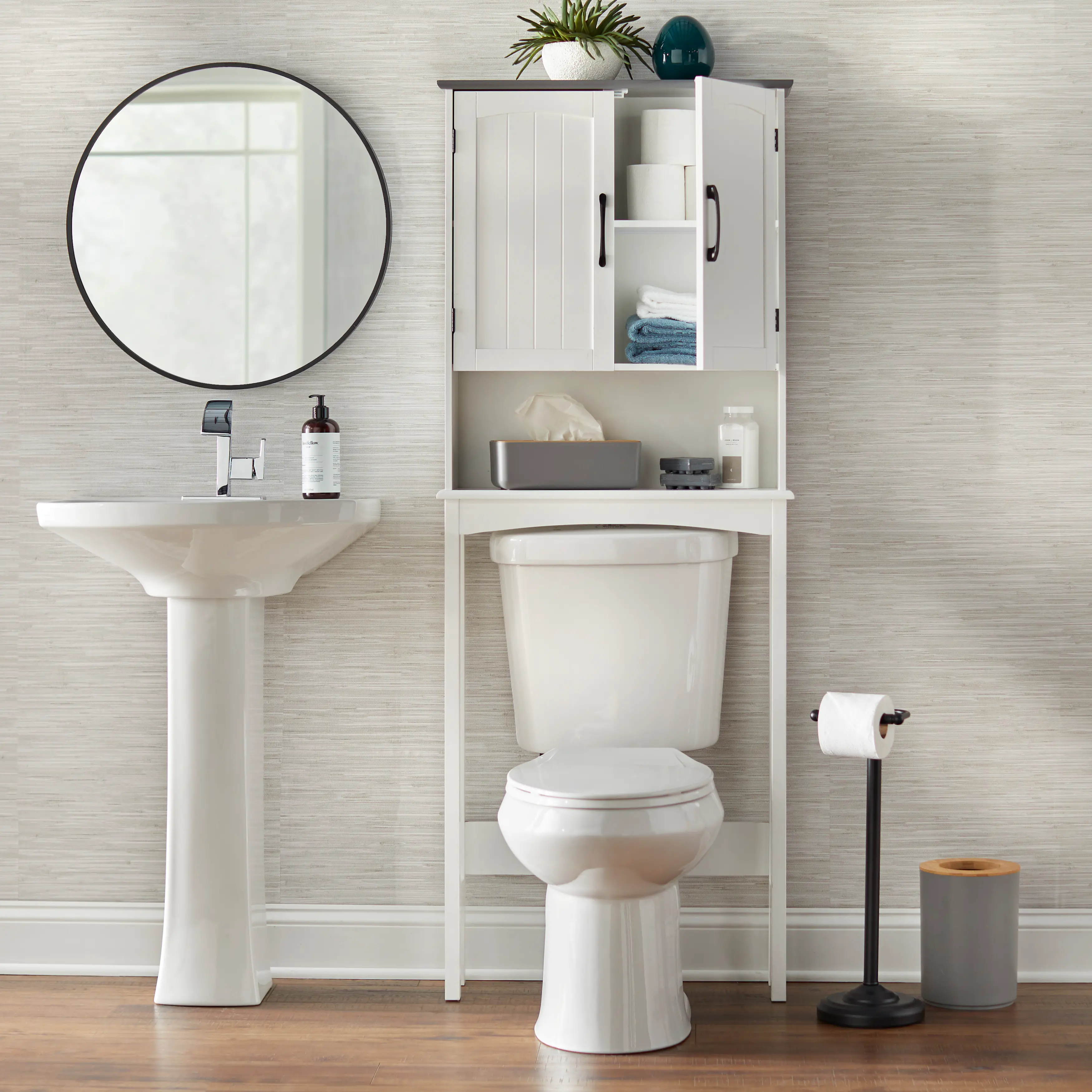 Dallin 65  White and Charcoal Space Saver-3