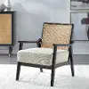 Emily Black Cane Back Accent Chair