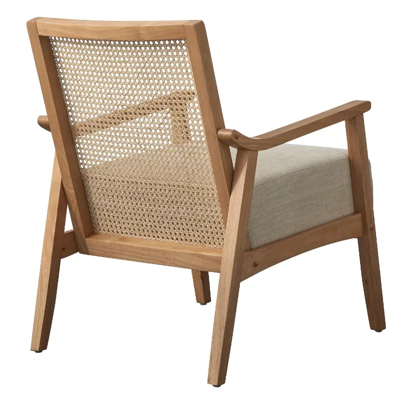Emily Light Oak Cane Back Accent Chair | RC Willey