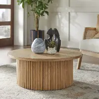 Drake Low Profile Light Oak Cocktail Table | RC Willey