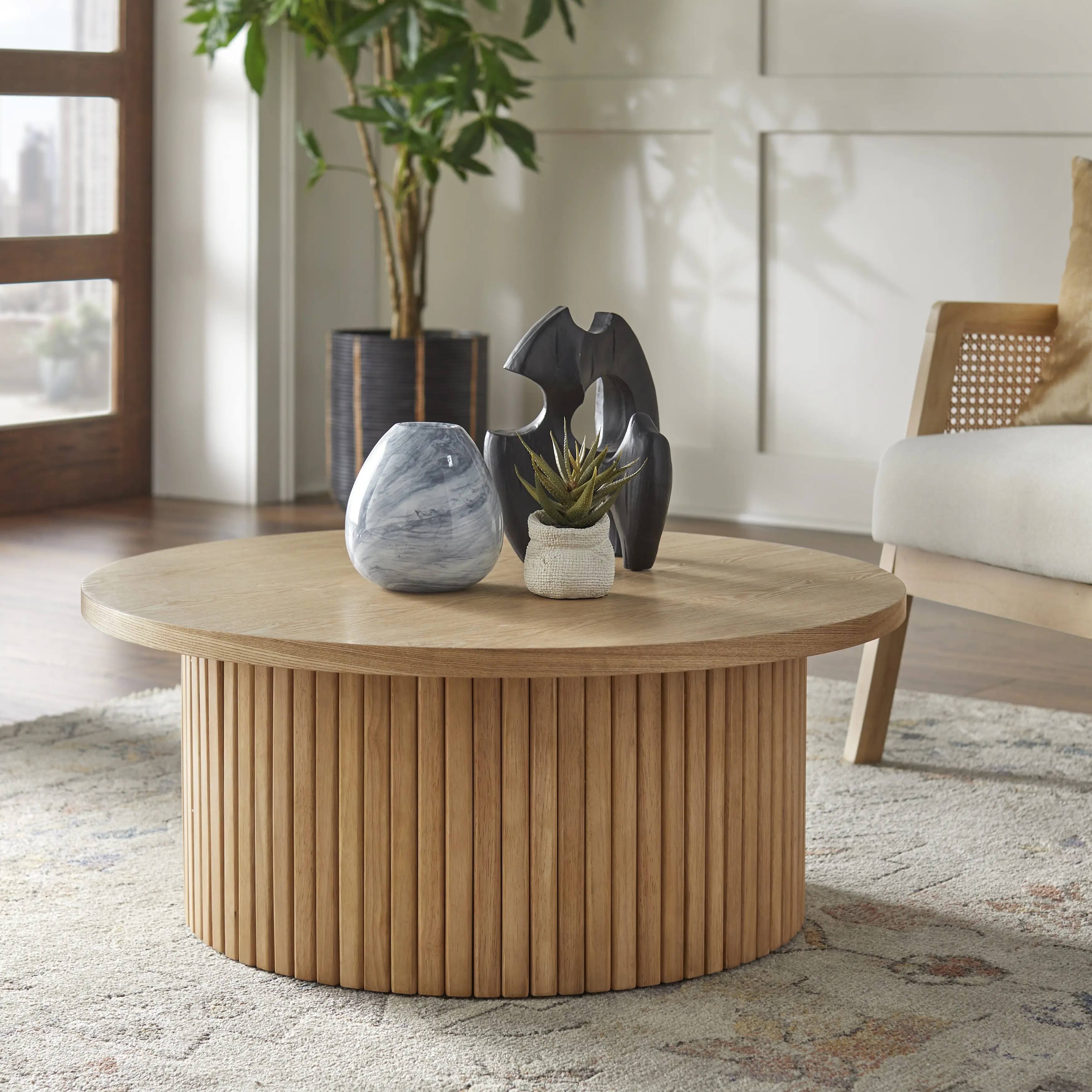 Drake Low Profile Light Oak Coffee Table-1