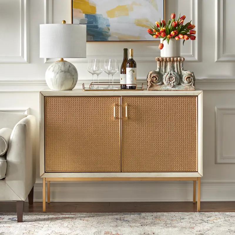 Alaia White and Gold Buffet