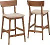 Darcy Walnut Counter Stools, Set of 2