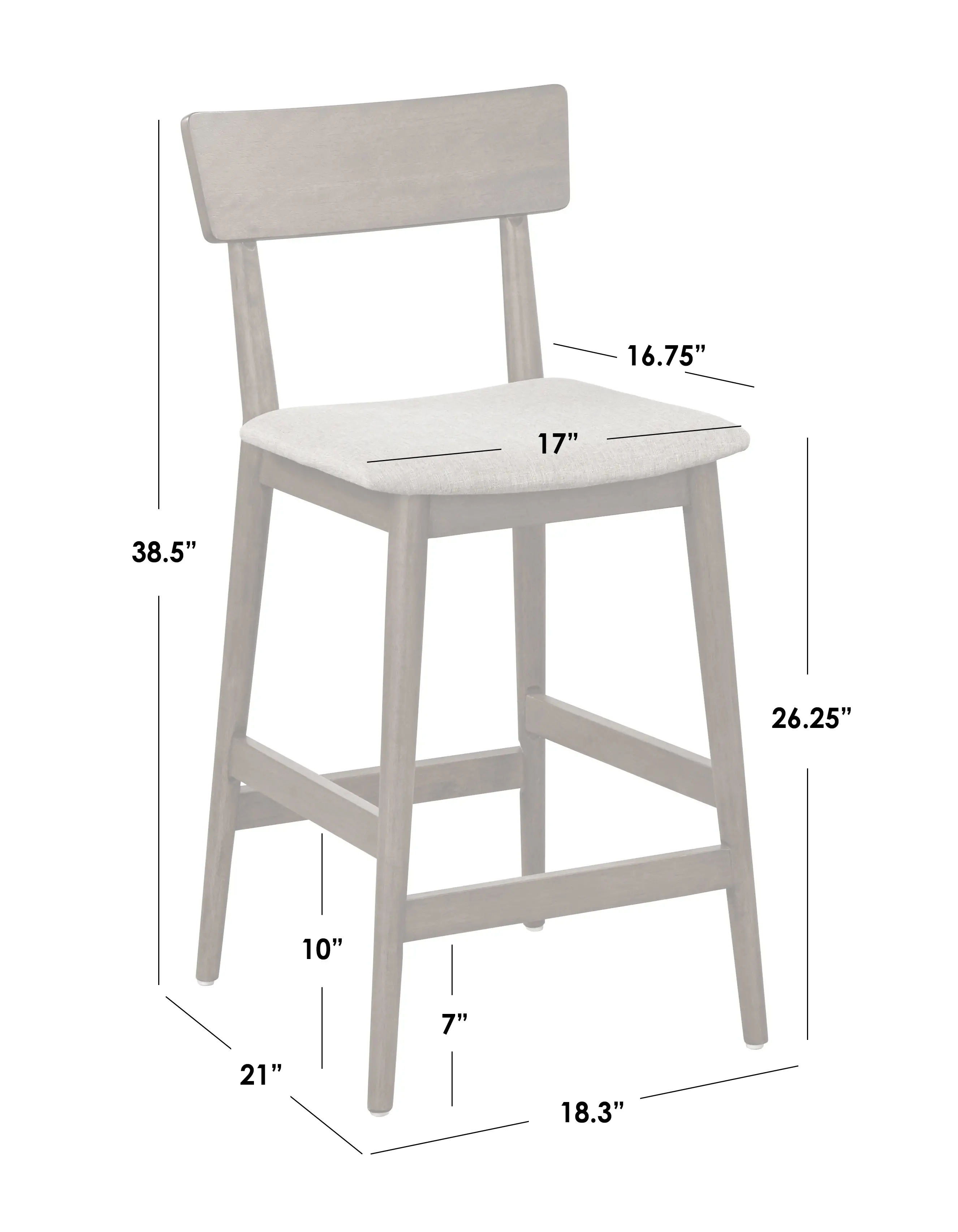 Darcy Walnut Counter Stools, Set of 2-4