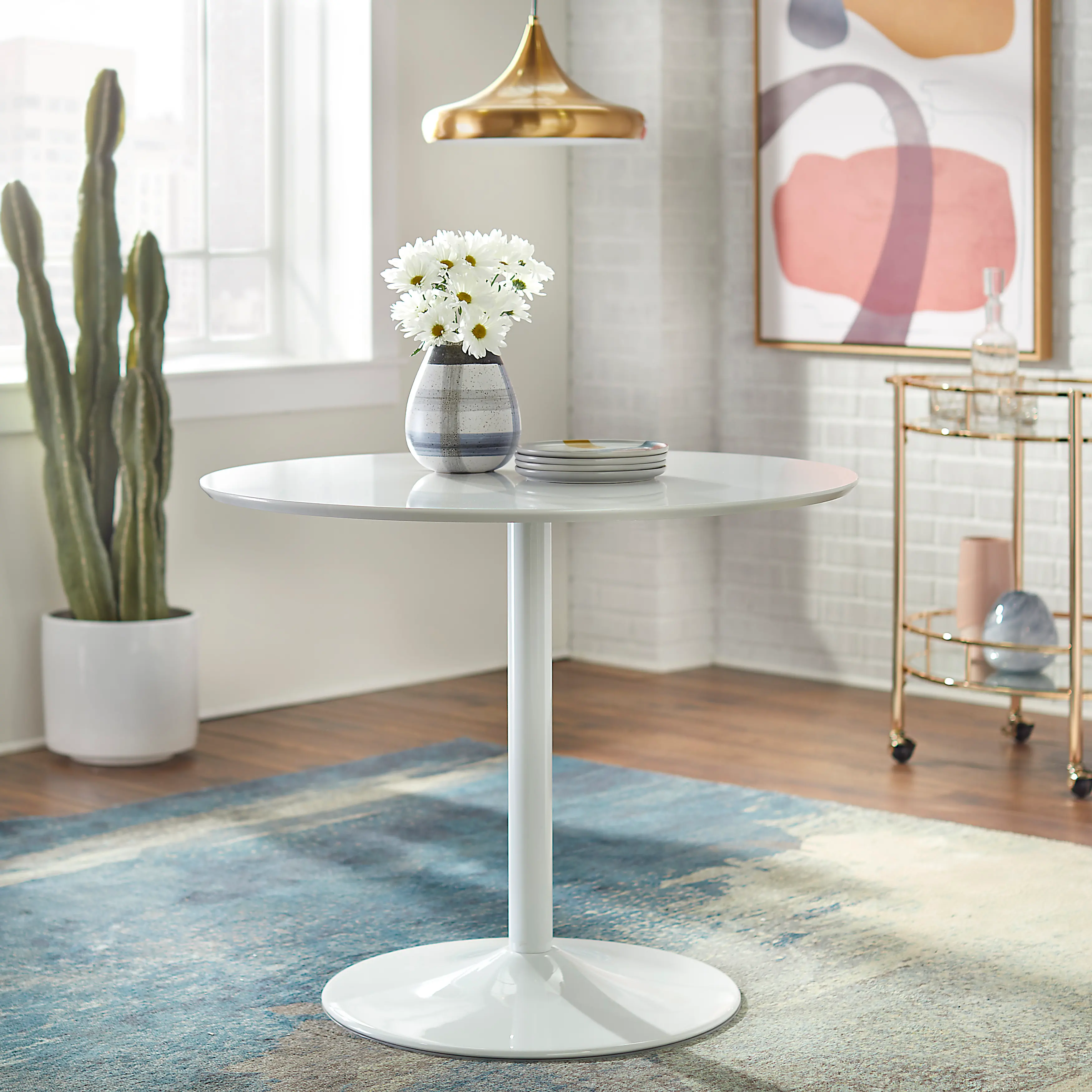 Pia White Dining Table-2