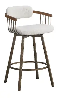 Elena Antique Gold Swivel Counter Stool