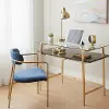 Thelma Glass and Gold Desk