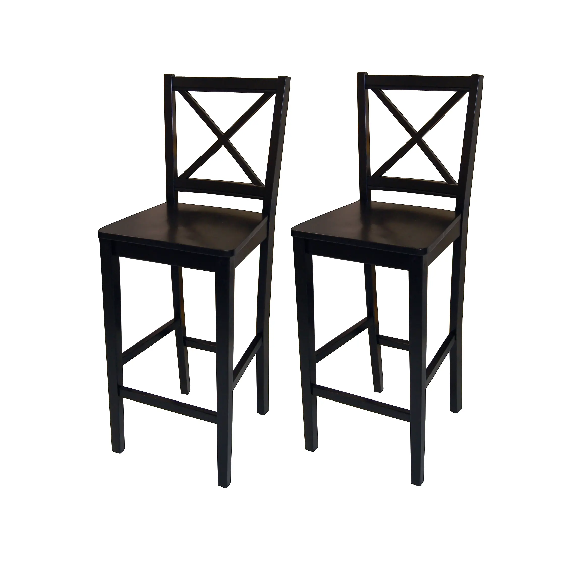 Theresa Black Counter Stools, Set of 2-1