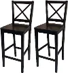 Theresa Black Counter Stools, Set of 2