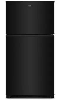 WRTX3021TB Whirlpool 21.3 Cu Ft Top Freezer Refrigerator - Black