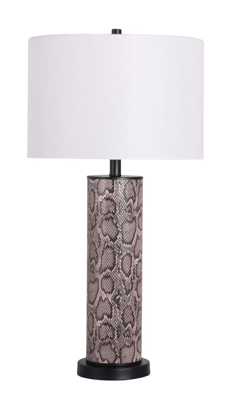 Serpent Faux Leather Table Lamp
