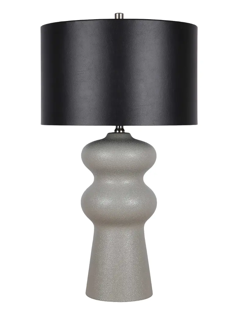 Echo Essence Gray Ceramic Table Lamp